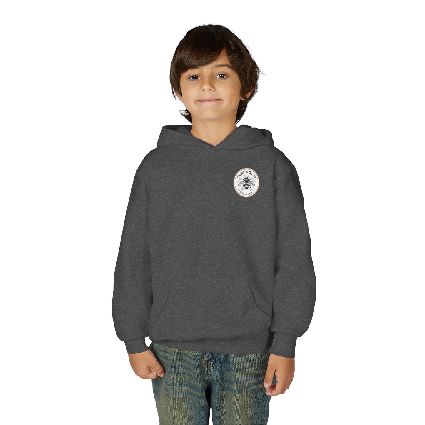 Jude;s Bees-Themed Youth Hoodie, Perfect for Nature Lovers, Unique Gift, Eco-Friendly Apparel, Spring Fashion
