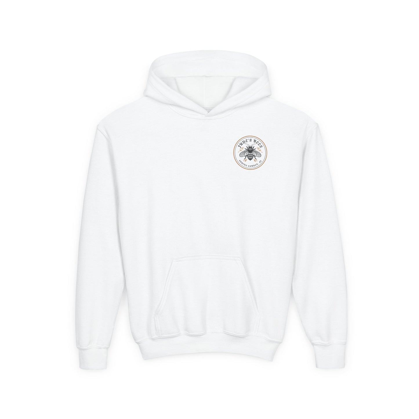 Jude;s Bees-Themed Youth Hoodie, Perfect for Nature Lovers, Unique Gift, Eco-Friendly Apparel, Spring Fashion
