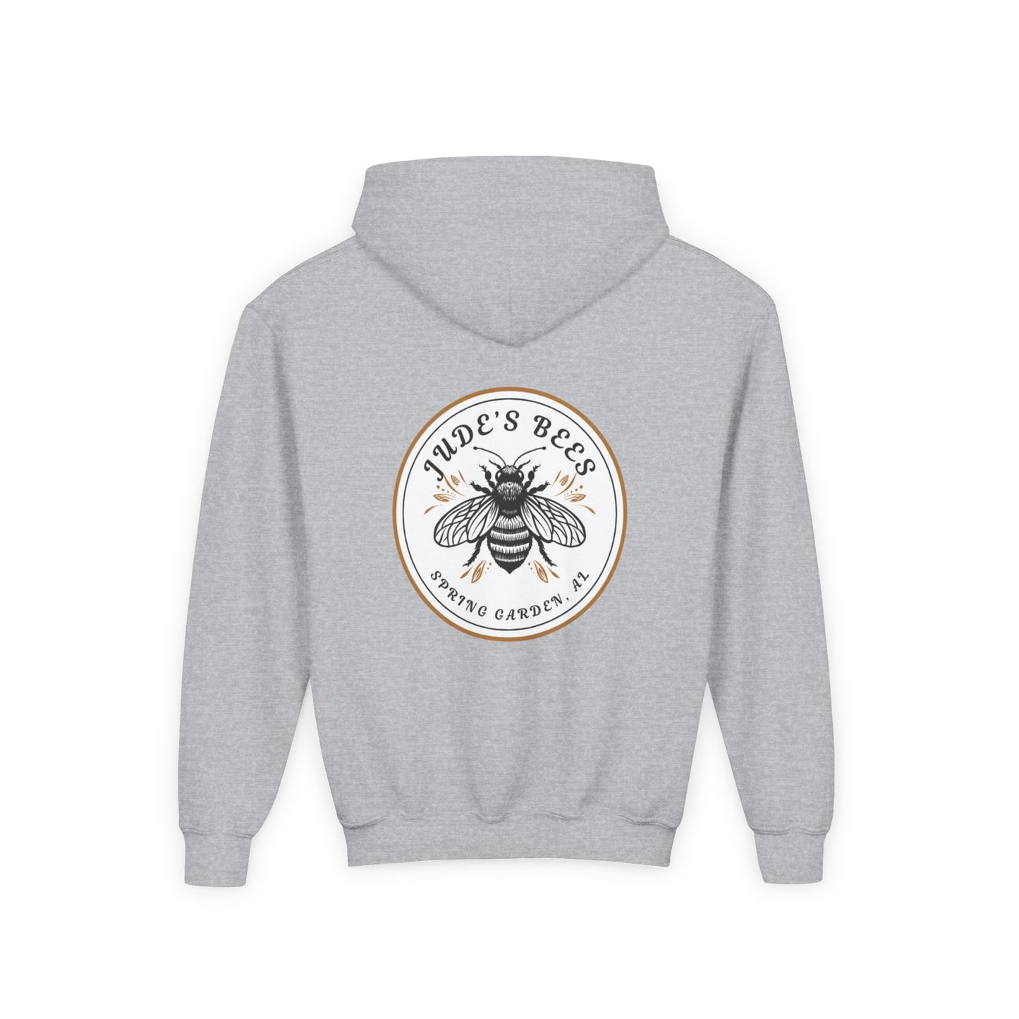 Jude;s Bees-Themed Youth Hoodie, Perfect for Nature Lovers, Unique Gift, Eco-Friendly Apparel, Spring Fashion