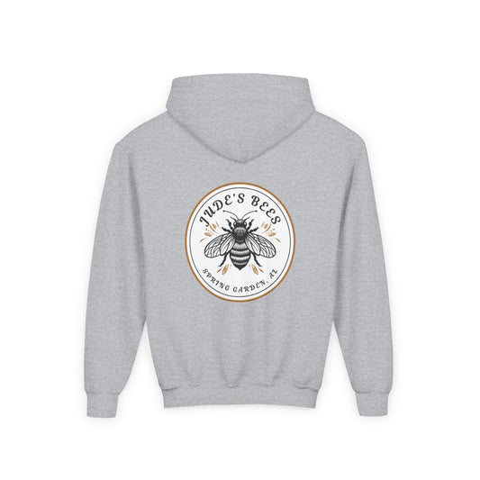 Jude;s Bees-Themed Youth Hoodie, Perfect for Nature Lovers, Unique Gift, Eco-Friendly Apparel, Spring Fashion