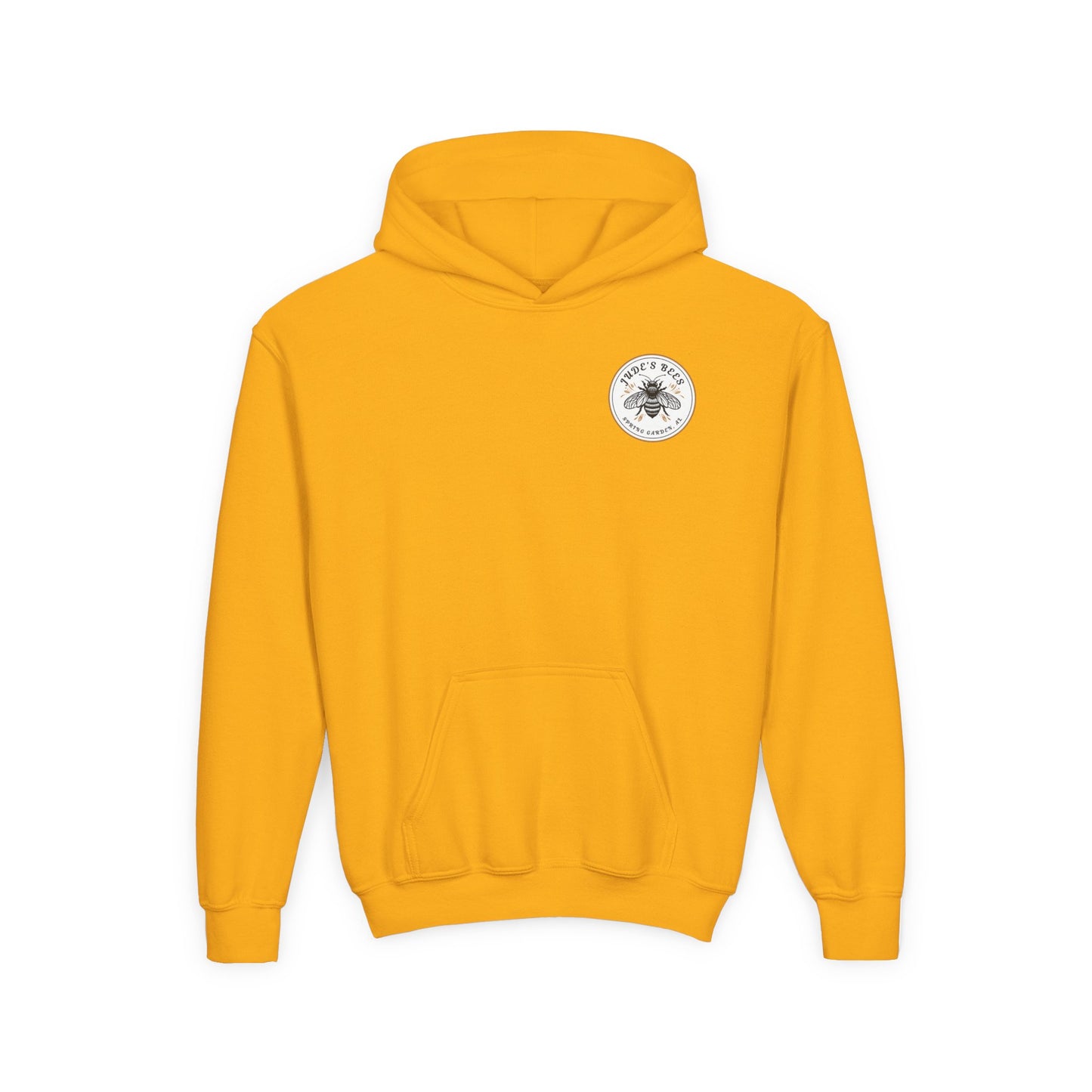 Jude;s Bees-Themed Youth Hoodie, Perfect for Nature Lovers, Unique Gift, Eco-Friendly Apparel, Spring Fashion