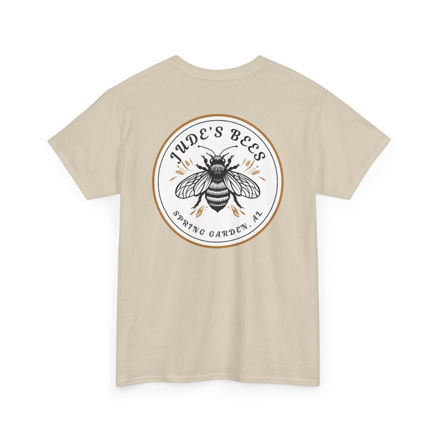 Bee Graphic Unisex Heavy Cotton Tee, Nature Lover Shirt, Bee Keeper Gift, Spring Garden Tee, Eco-Friendly Apparel