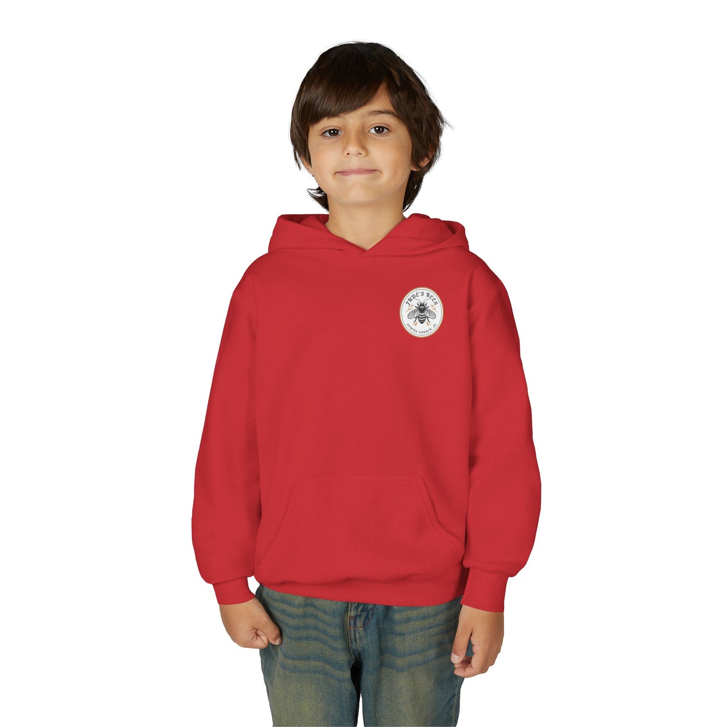 Jude;s Bees-Themed Youth Hoodie, Perfect for Nature Lovers, Unique Gift, Eco-Friendly Apparel, Spring Fashion