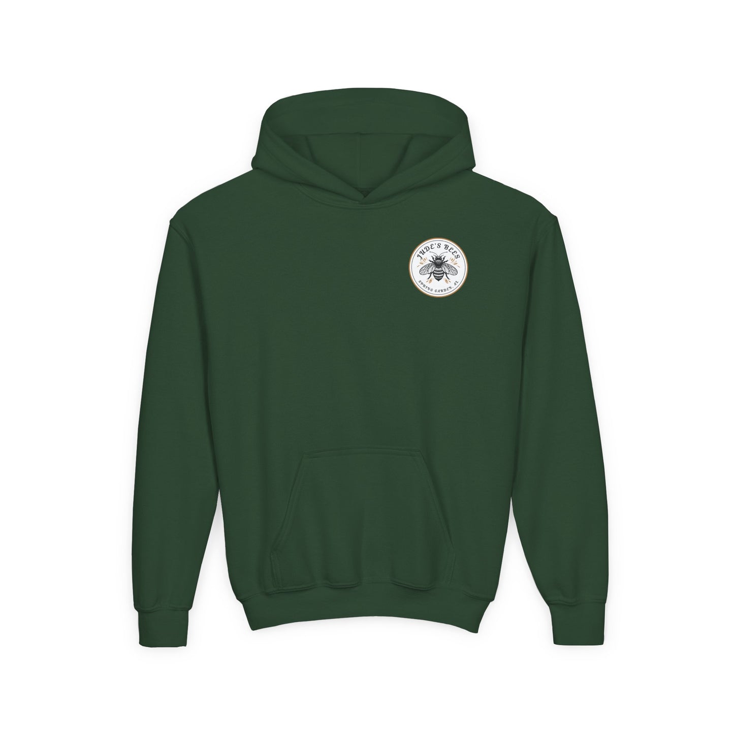 Jude;s Bees-Themed Youth Hoodie, Perfect for Nature Lovers, Unique Gift, Eco-Friendly Apparel, Spring Fashion