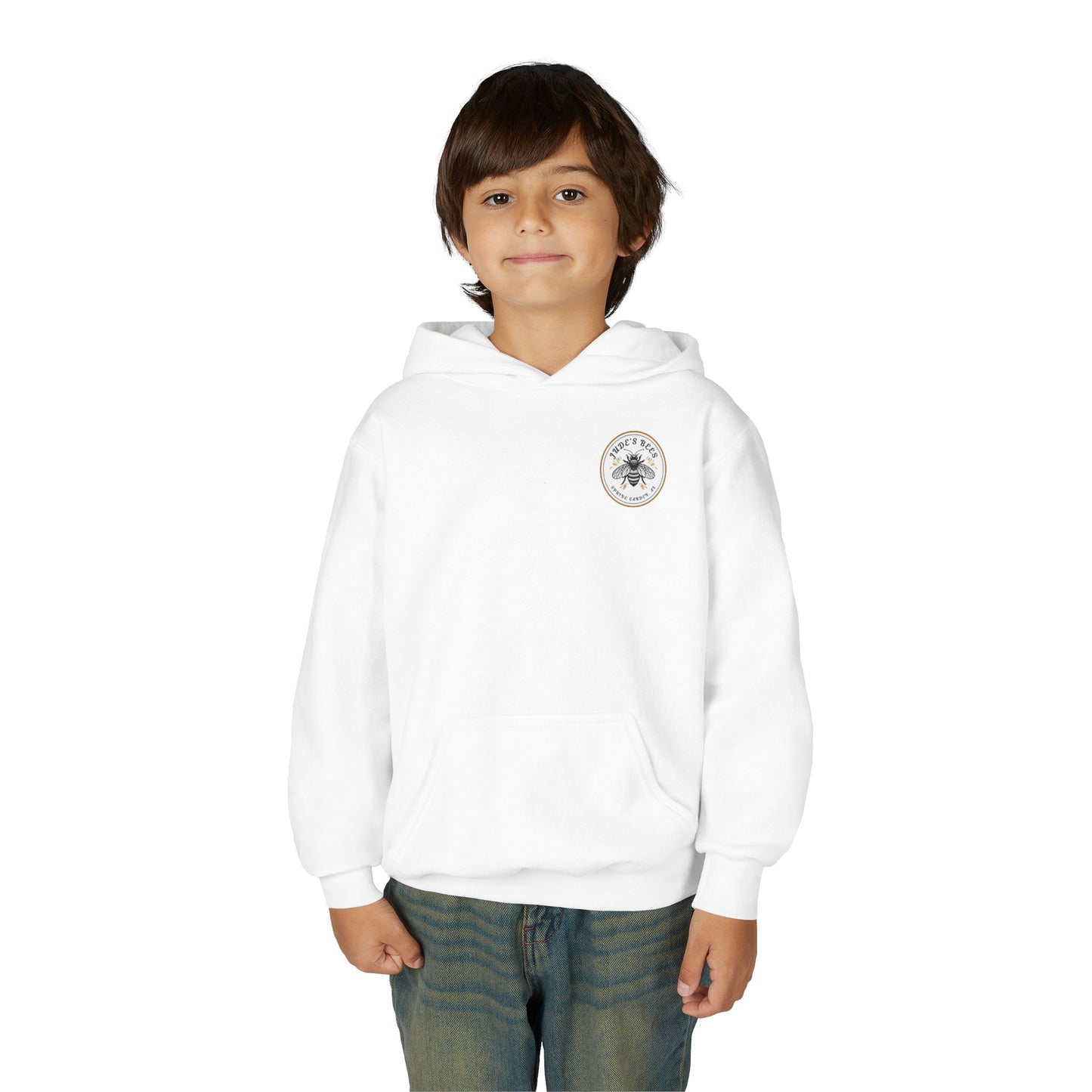 Jude;s Bees-Themed Youth Hoodie, Perfect for Nature Lovers, Unique Gift, Eco-Friendly Apparel, Spring Fashion