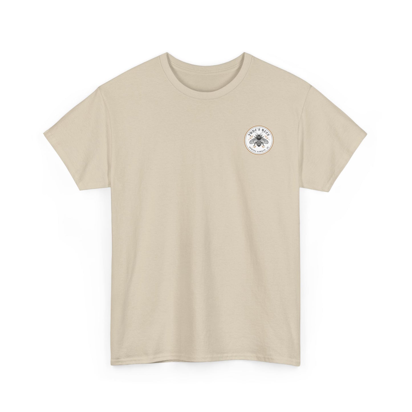 Bee Graphic Unisex Heavy Cotton Tee, Nature Lover Shirt, Bee Keeper Gift, Spring Garden Tee, Eco-Friendly Apparel