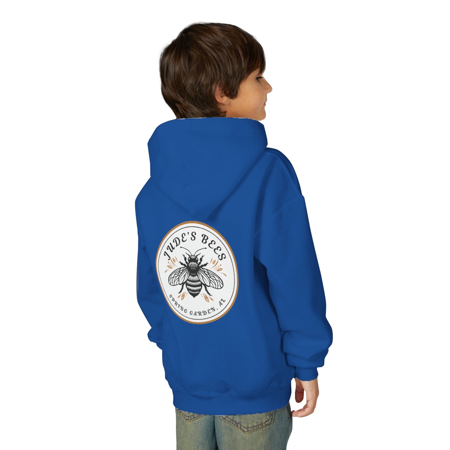 Jude;s Bees-Themed Youth Hoodie, Perfect for Nature Lovers, Unique Gift, Eco-Friendly Apparel, Spring Fashion