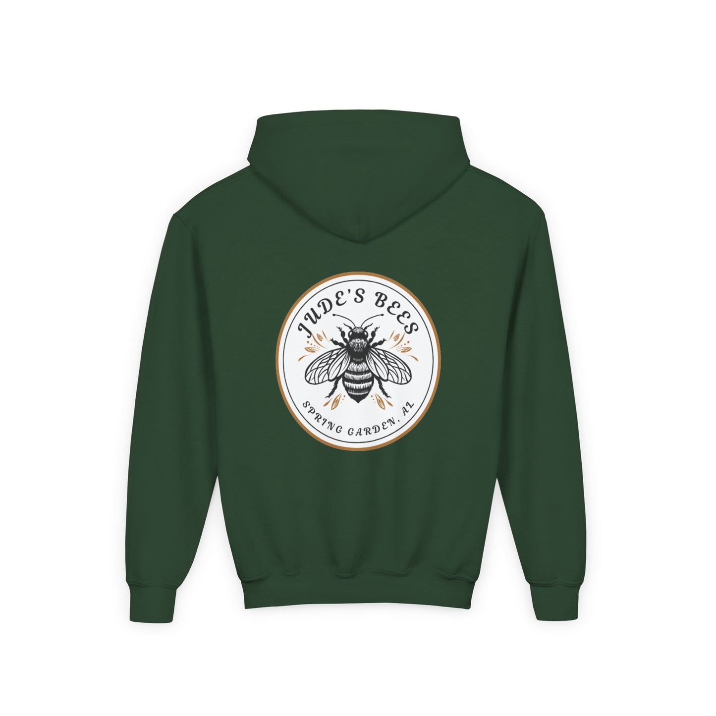 Jude;s Bees-Themed Youth Hoodie, Perfect for Nature Lovers, Unique Gift, Eco-Friendly Apparel, Spring Fashion