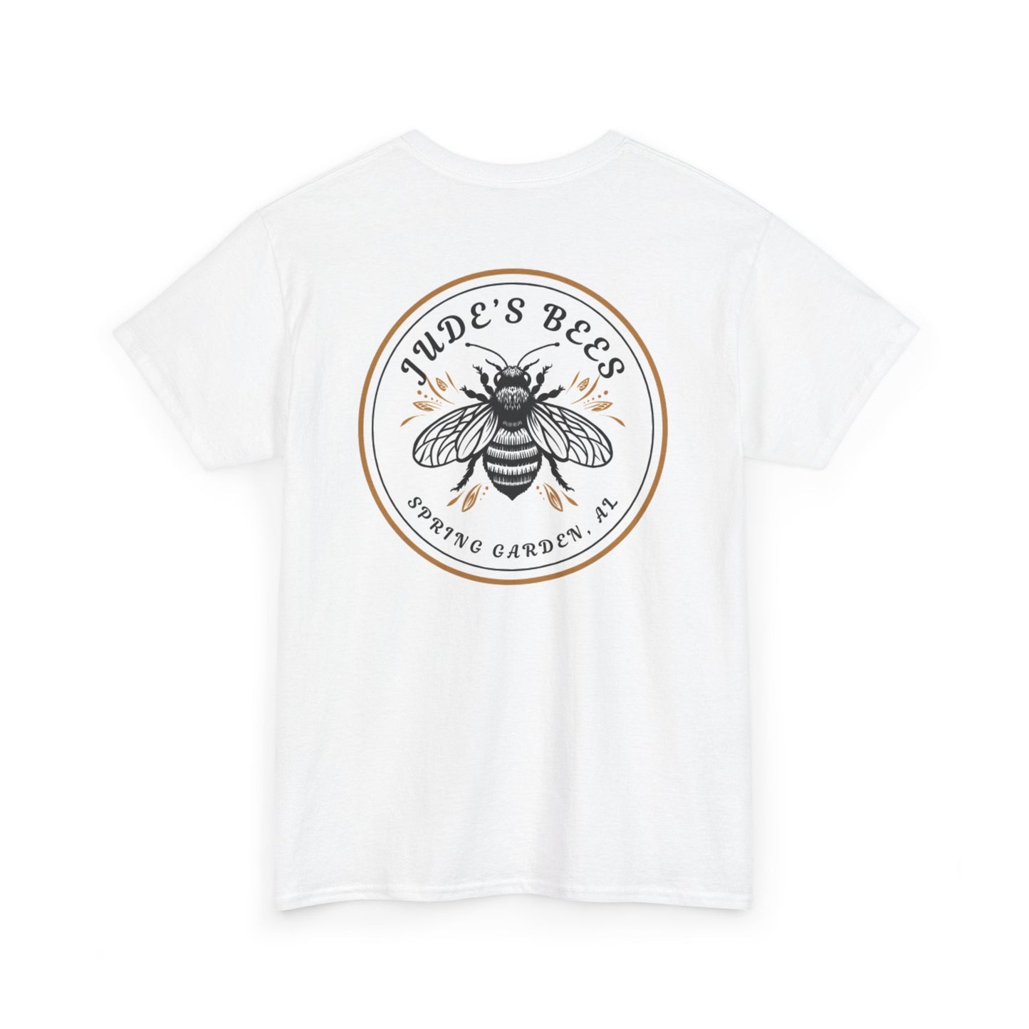 Bee Graphic Unisex Heavy Cotton Tee, Nature Lover Shirt, Bee Keeper Gift, Spring Garden Tee, Eco-Friendly Apparel