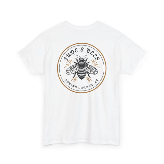 Bee Graphic Unisex Heavy Cotton Tee, Nature Lover Shirt, Bee Keeper Gift, Spring Garden Tee, Eco-Friendly Apparel