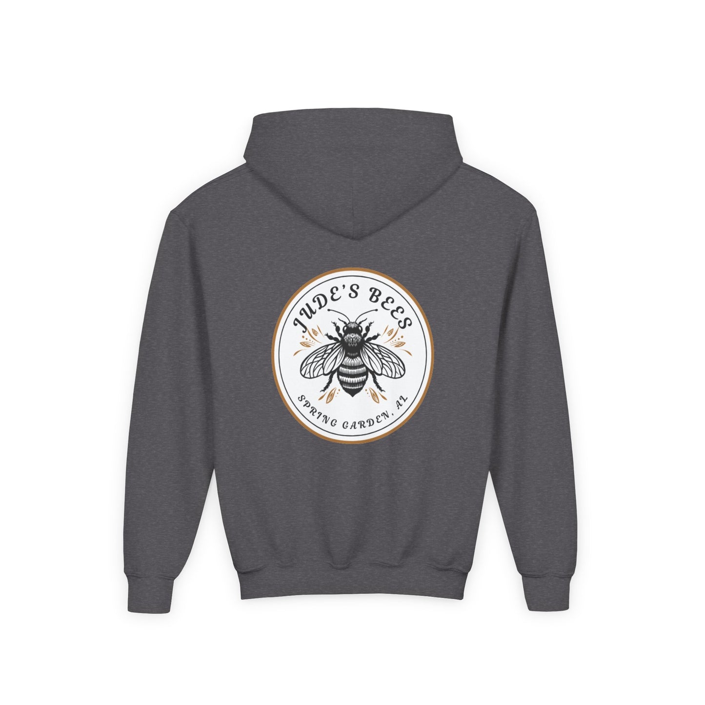 Jude;s Bees-Themed Youth Hoodie, Perfect for Nature Lovers, Unique Gift, Eco-Friendly Apparel, Spring Fashion