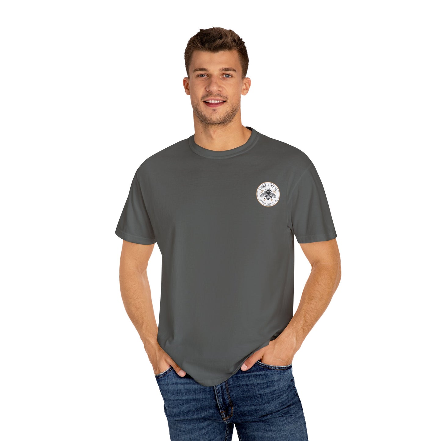 Jude's Bees is Buzzing with Style: Custom Unisex Bee T-Shirt for Nature Lovers, Gift for Gardeners, Summer Essential, Bee Enthusiast Tee, [...]