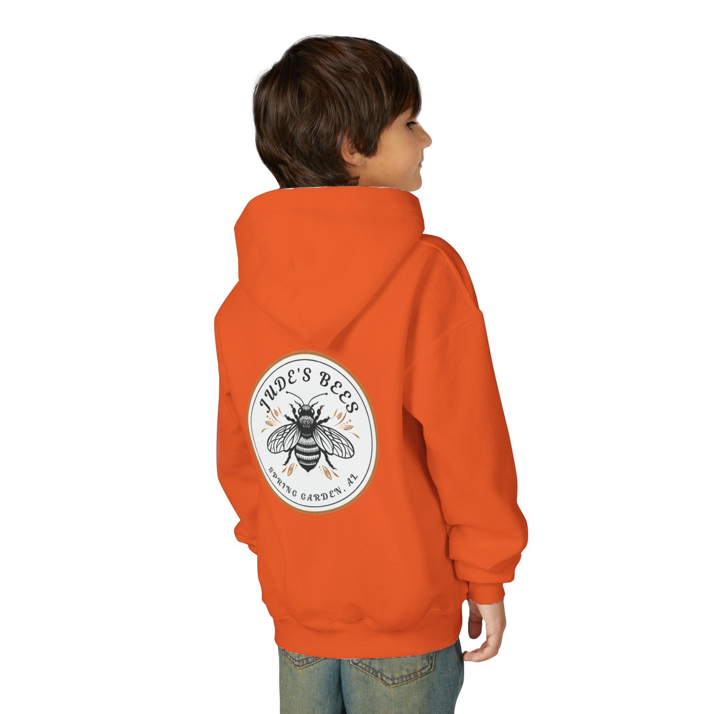 Jude;s Bees-Themed Youth Hoodie, Perfect for Nature Lovers, Unique Gift, Eco-Friendly Apparel, Spring Fashion