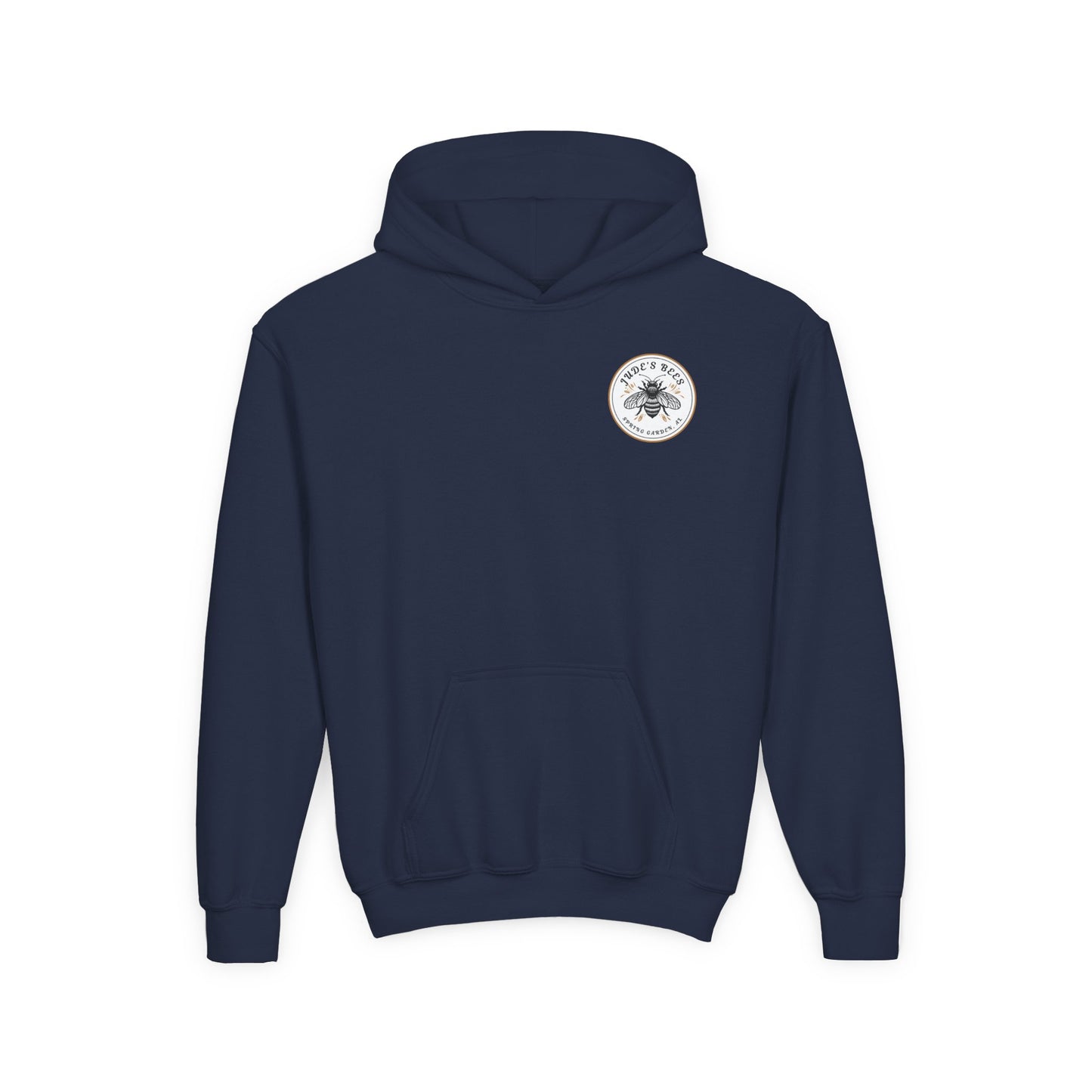 Jude;s Bees-Themed Youth Hoodie, Perfect for Nature Lovers, Unique Gift, Eco-Friendly Apparel, Spring Fashion