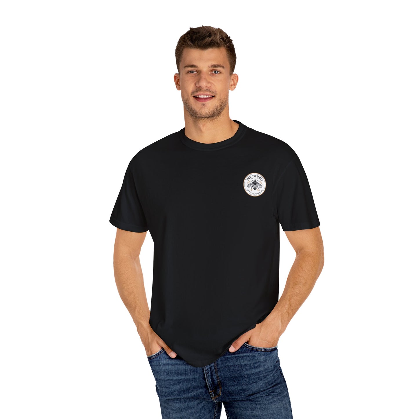Jude's Bees is Buzzing with Style: Custom Unisex Bee T-Shirt for Nature Lovers, Gift for Gardeners, Summer Essential, Bee Enthusiast Tee, [...]