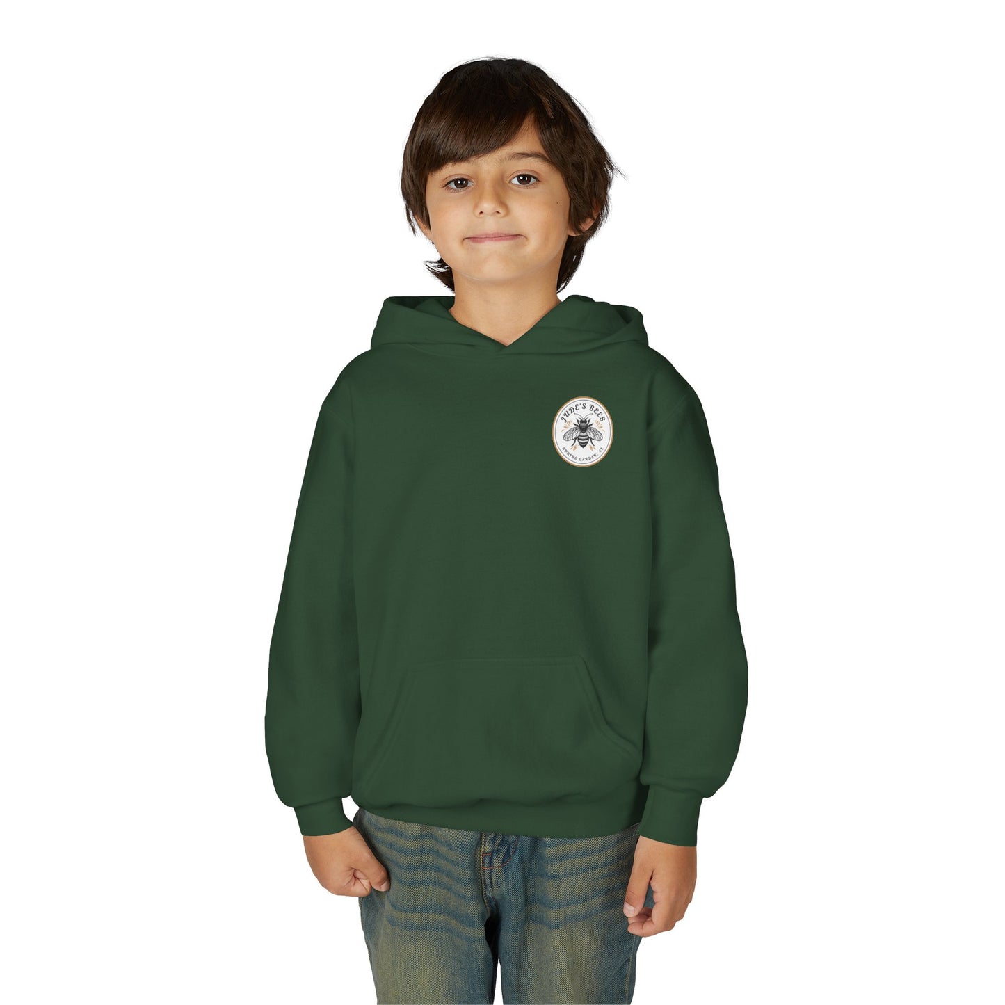 Jude;s Bees-Themed Youth Hoodie, Perfect for Nature Lovers, Unique Gift, Eco-Friendly Apparel, Spring Fashion