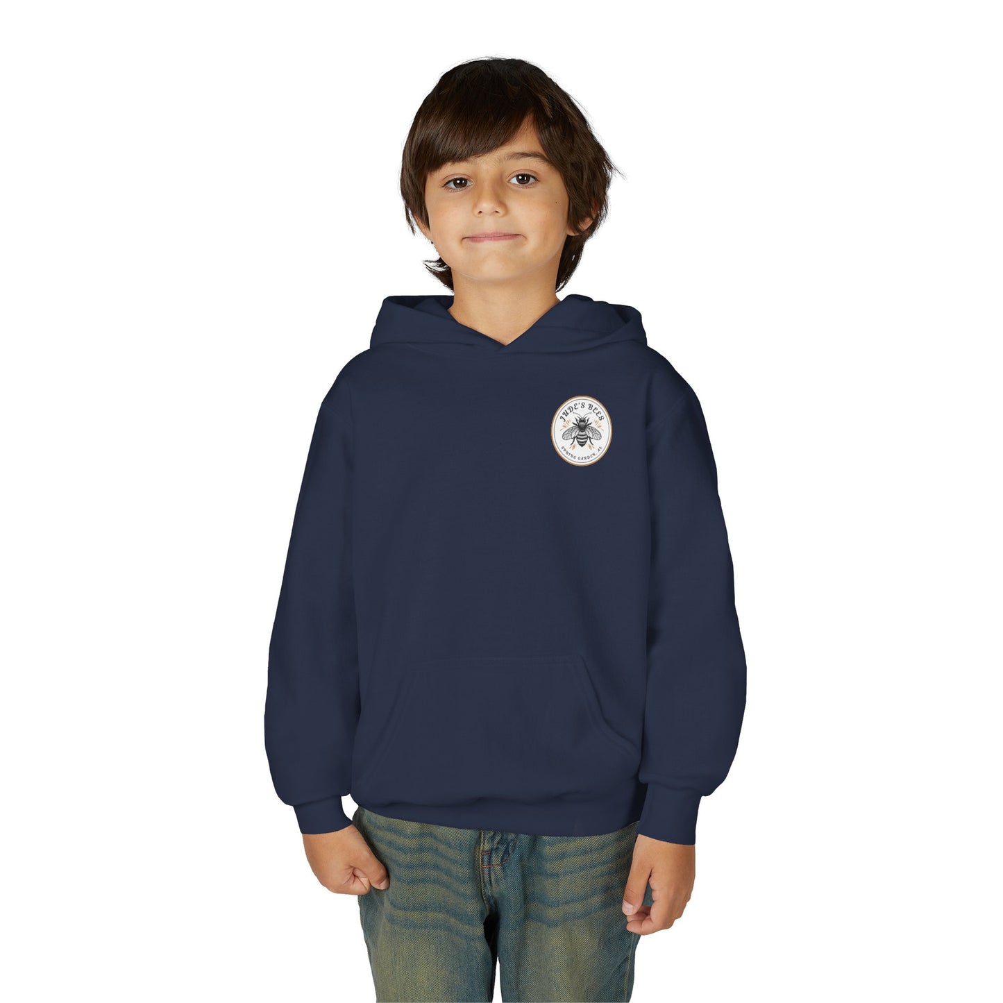 Jude;s Bees-Themed Youth Hoodie, Perfect for Nature Lovers, Unique Gift, Eco-Friendly Apparel, Spring Fashion