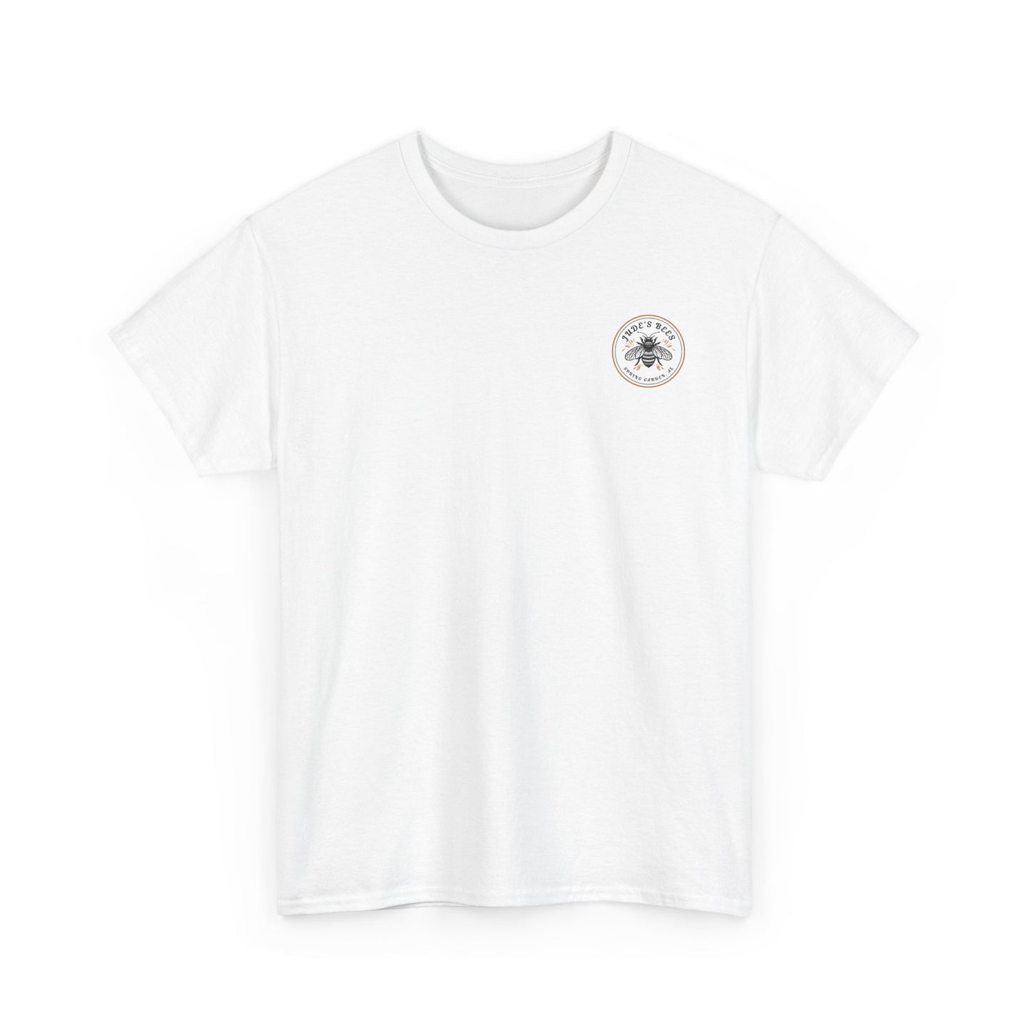 Bee Graphic Unisex Heavy Cotton Tee, Nature Lover Shirt, Bee Keeper Gift, Spring Garden Tee, Eco-Friendly Apparel