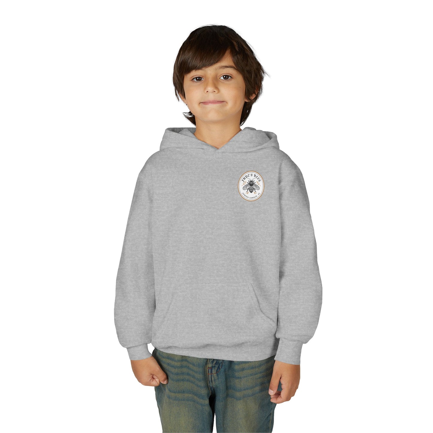 Jude;s Bees-Themed Youth Hoodie, Perfect for Nature Lovers, Unique Gift, Eco-Friendly Apparel, Spring Fashion