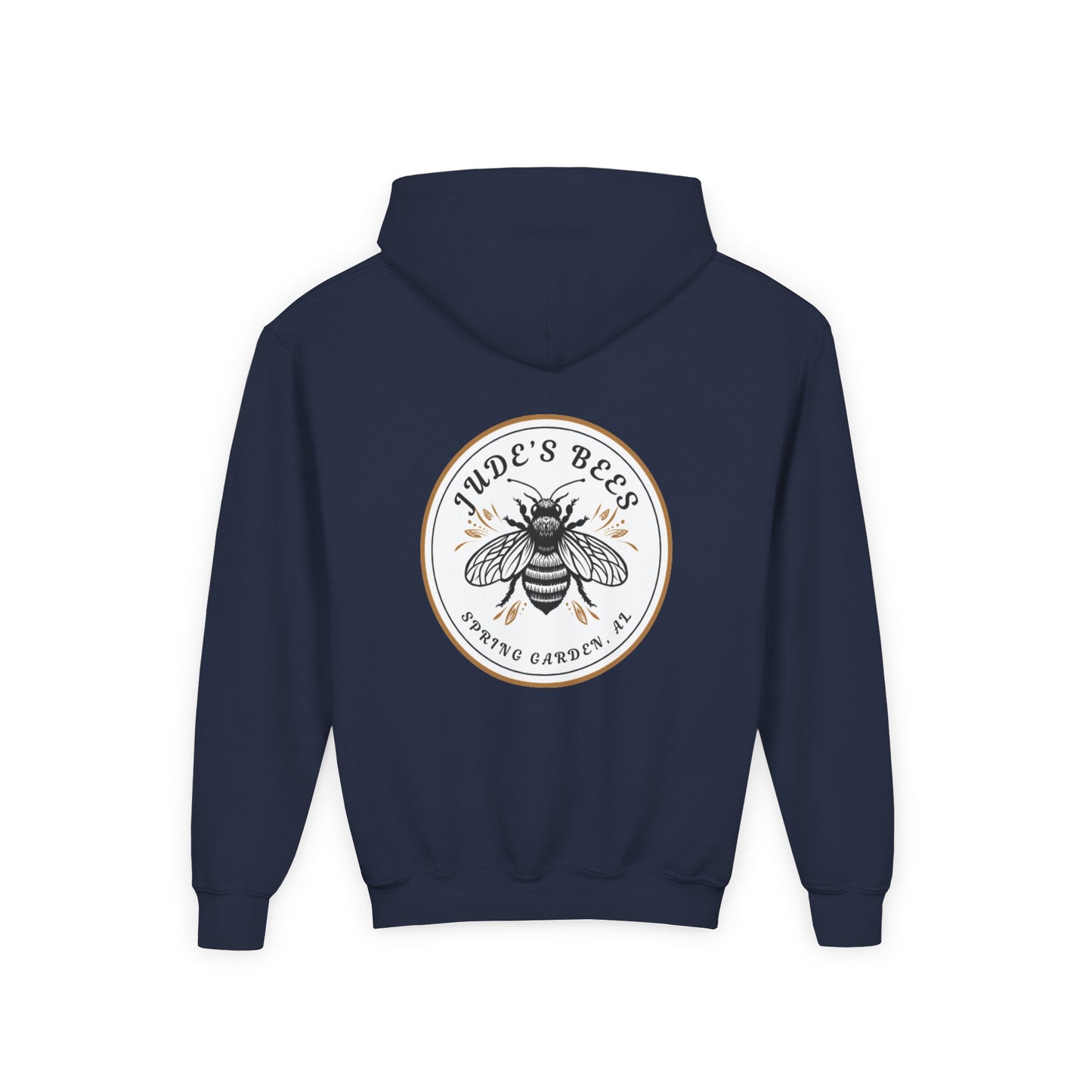 Jude;s Bees-Themed Youth Hoodie, Perfect for Nature Lovers, Unique Gift, Eco-Friendly Apparel, Spring Fashion