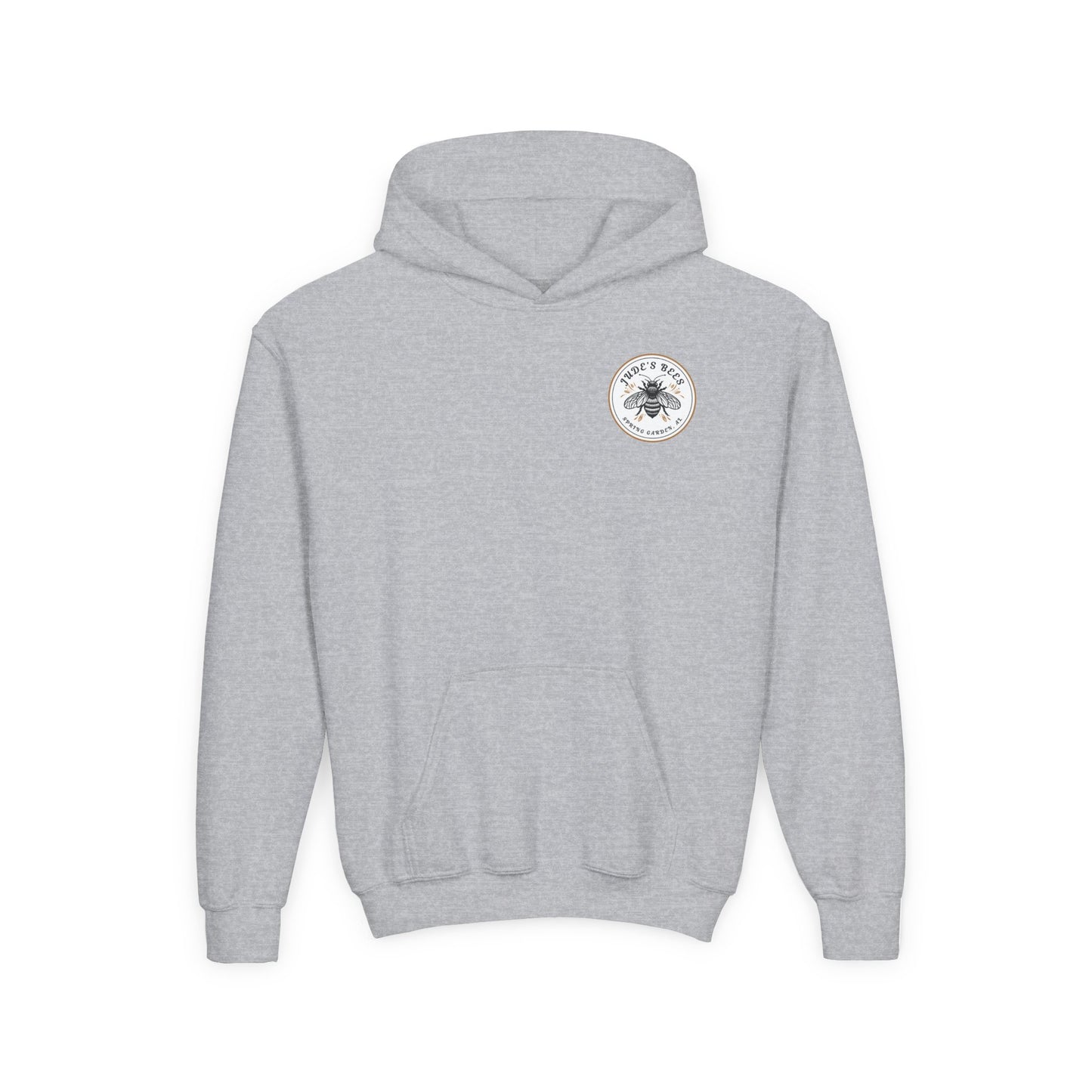 Jude;s Bees-Themed Youth Hoodie, Perfect for Nature Lovers, Unique Gift, Eco-Friendly Apparel, Spring Fashion