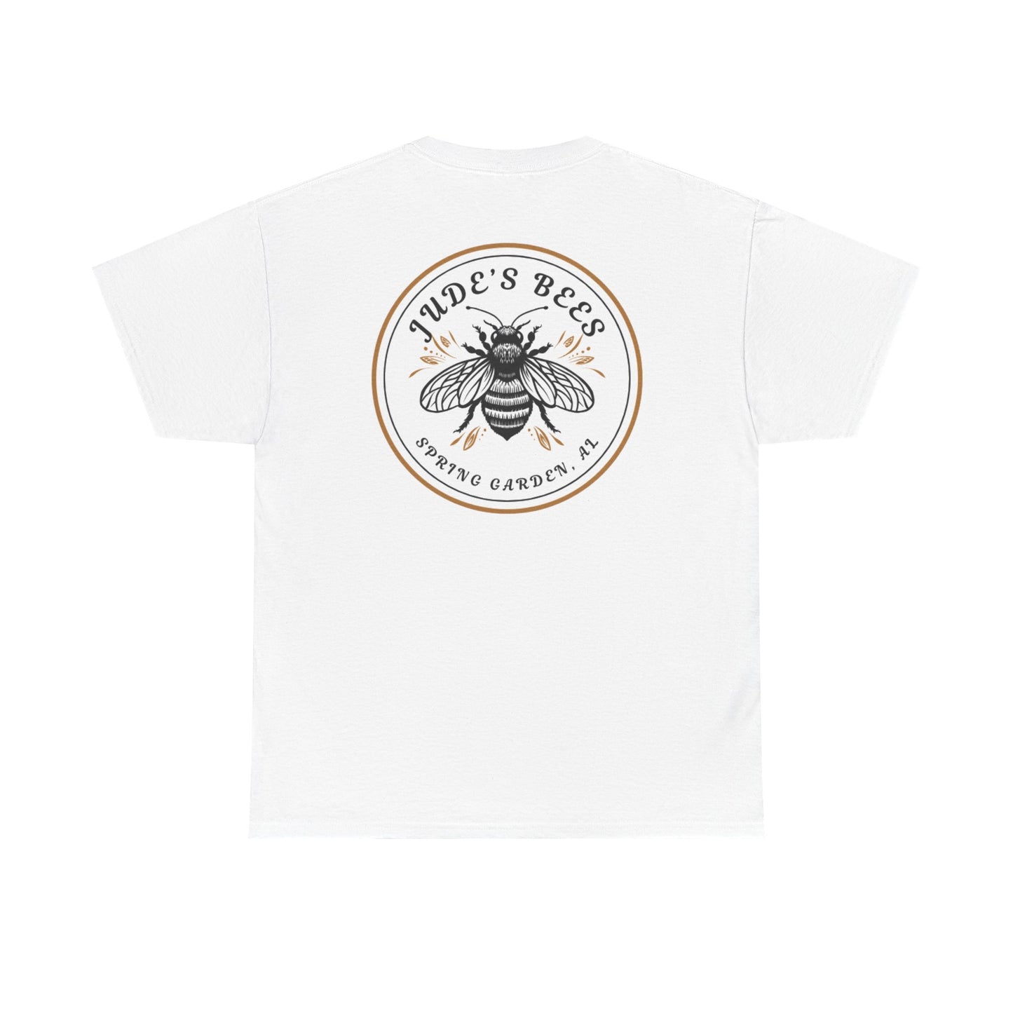 Bee Graphic Unisex Heavy Cotton Tee, Nature Lover Shirt, Bee Keeper Gift, Spring Garden Tee, Eco-Friendly Apparel